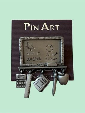 New Vintage Math-Themed Teacher Pin Accessory
